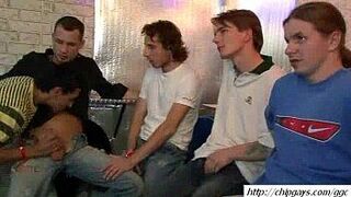 Hardcore anal sex in gay orgy porn video